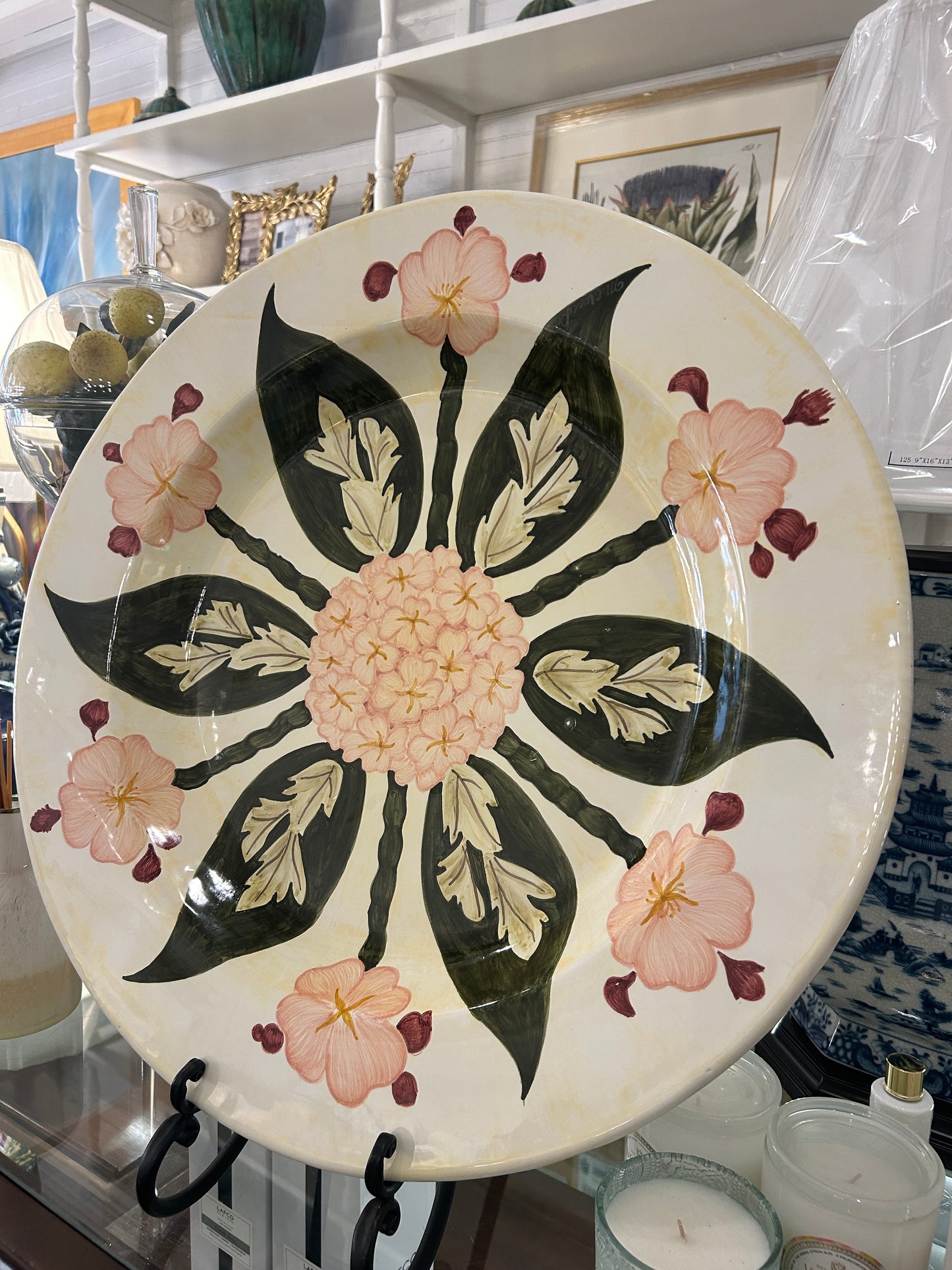 22" Blush Hydrangea Platter